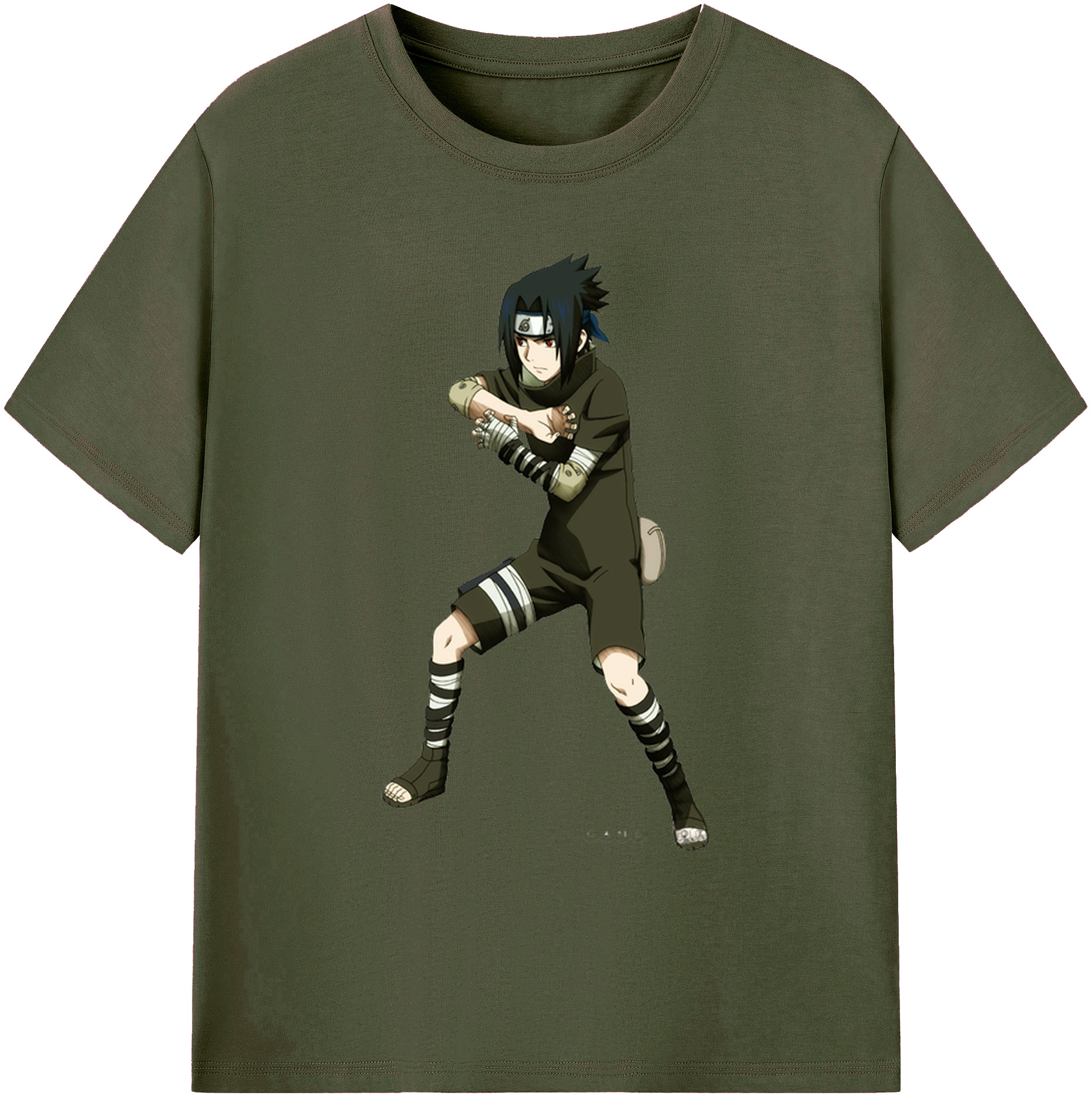 （画像用） NARUTO -ナルト- うちは サスケ Uchiha Sasuke 綿100％ メンズ半袖Tシャツ｜肌触りやわらか＆通気性